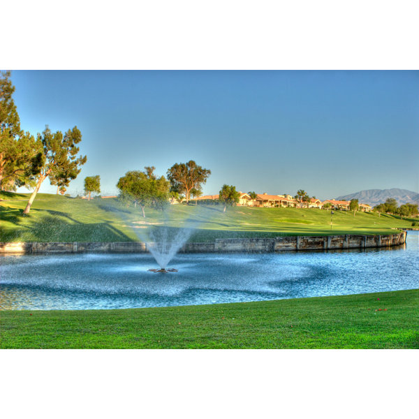Ebern Designs " Golf Course Lake And Fountain " by Allenrockwell Wayfair